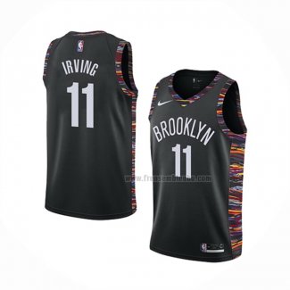 Maillot Brooklyn Nets Kyrie Irving NO 11 Ville 2019-20 Noir