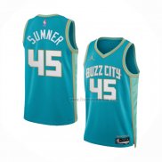 Maillot Charlotte Hornets Edmond Sumner NO 45 Ville 2023-24 Vert