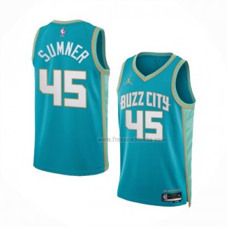 Maillot Charlotte Hornets Edmond Sumner NO 45 Ville 2023-24 Vert