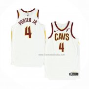 Maillot Cleveland Cavaliers Kevin Porter JR. NO 4 Association Authentique Blanc