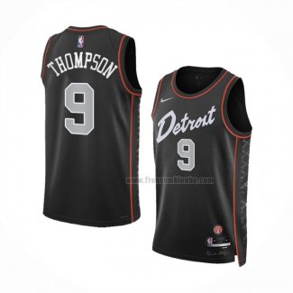 Maillot Detroit Pistons Ausar Thompson NO 9 Ville 2023-24 Noir