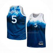 Maillot Enfant Minnesota Timberwolves Anthony Edwards NO 5 Ville 2023-24 Bleu