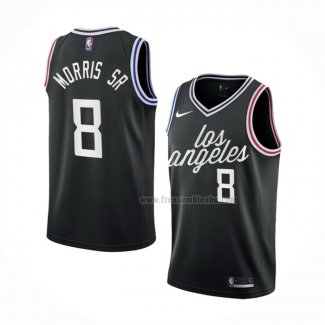 Maillot Los Angeles Clippers Marcus Morris Sr. NO 8 Ville 2022-23 Noir