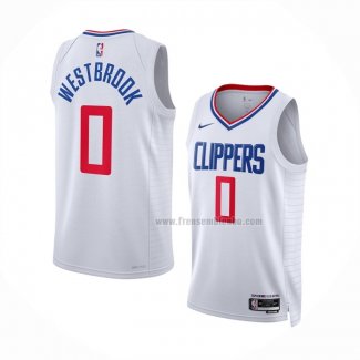 Maillot Los Angeles Clippers Russell Westbrook NO 0 Association 2022-23 Blanc