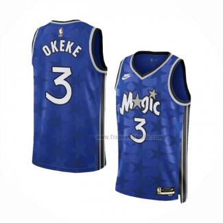 Maillot Orlando Magic Chuma Okeke NO 3 Classic 2023-24 Bleu