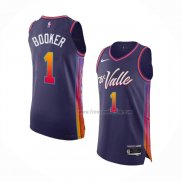 Maillot Phoenix Suns Devin Booker NO 1 Ville Authentique 2023-24 Volet