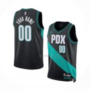 Maillot Portland Trail Blazers Personnalise Ville 2022-23 Noir