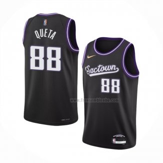 Maillot Sacramento Kings Neemias Queta NO 88 Ville 2021-22 Noir