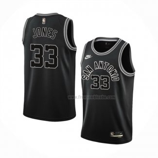 Maillot San Antonio Spurs Tre Jones NO 33 Classic 2022-23 Noir