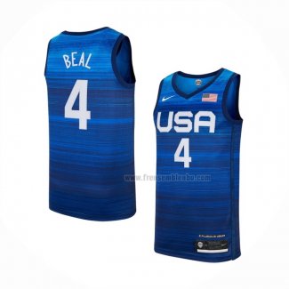 Maillot USA 2021 Bradley Beal NO 4 Bleu