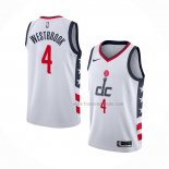 Maillot Washington Wizards Russell Westbrook NO 4 Ville 2020-21 Blanc