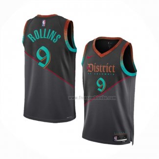 Maillot Washington Wizards Ryan Rollins NO 9 Ville 2023-24 Noir