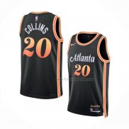 Maillot Atlanta Hawks John Collins NO 20 Ville 2022-23 Noir