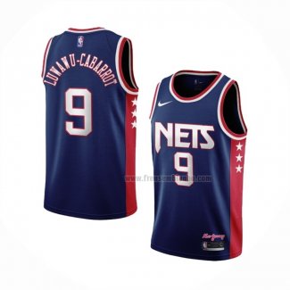 Maillot Brooklyn Nets Timothe Luwawu-cabarrot NO 9 Ville 2021-22 Bleu