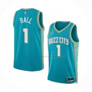 Maillot Charlotte Hornets LaMelo Ball NO 1 Ville 2023-24 Vert