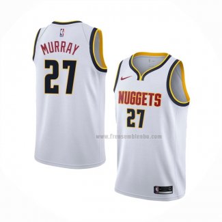 Maillot Denver Nuggets Jamal Murray NO 27 Association Blanc