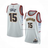 Maillot Denver Nuggets Nikola Jokic NO 15 Ville 2022-23 Blanc