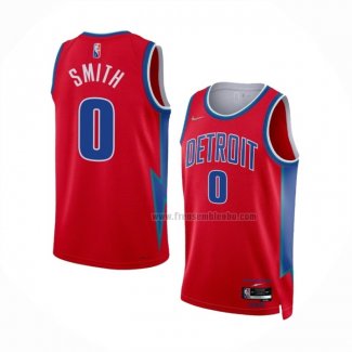 Maillot Detroit Pistons Chris Smith NO 0 Ville 2021-22 Rouge