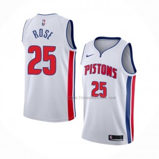 Maillot Detroit Pistons Derrick Rose NO 25 Association 2018-19 Blanc