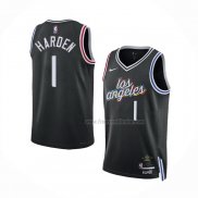 Maillot Los Angeles Clippers James Harden NO 1 Ville Noir