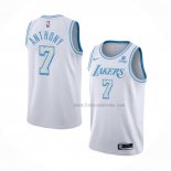 Maillot Los Angeles Lakers Carmelo Anthony NO 7 Ville 2021-22 Blanc