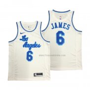 Maillot Los Angeles Lakers LeBron James NO 6 Classic 2019-20 Blanc