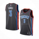 Maillot Oklahoma City Thunder Josh Giddey NO 3 Ville 2022-23 Gris