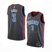 Maillot Oklahoma City Thunder Josh Giddey NO 3 Ville 2022-23 Gris