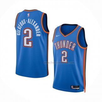 Maillot Oklahoma City Thunder Shai Gilgeous-Alexander NO 2 Icon Bleu