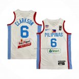 Maillot Philippine Jordan Clarkson NO 6 Jeux Olympiques 2024 Blanc