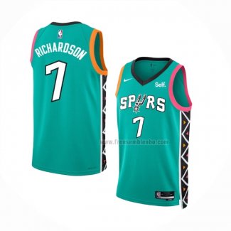 Maillot San Antonio Spurs Josh Richardson NO 7 Ville 2022-23 Vert