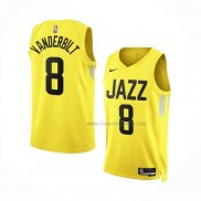 Maillot Utah Jazz Jarred Vanderbilt NO 8 Icon 2022-23 Jaune