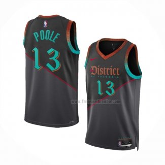 Maillot Washington Wizards Jordan Poole NO 13 Ville 2023-24 Noir