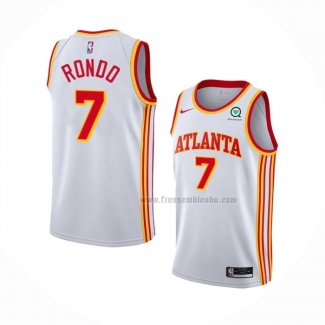 Maillot Atlanta Hawks Rajon Rondo NO 7 Association 2020-21 Blanc