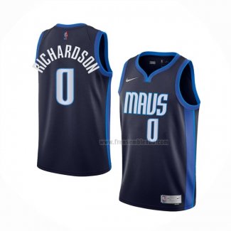 Maillot Dallas Mavericks Josh Richardson NO 0 Earned 2020-21 Bleu