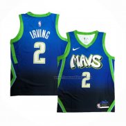 Maillot Dallas Mavericks Kyrie Irving NO 2 Ville Bleu