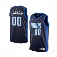 Maillot Dallas Mavericks Personnalise Earned 2020-21 Bleu