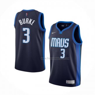 Maillot Dallas Mavericks Trey Burke NO 3 Earned 2020-21 Bleu