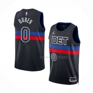 Maillot Detroit Pistons Jalen Duren NO 0 Statement 2022-23 Noir