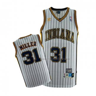 Maillot Indiana Pacers Reggie Miller NO 31 Retro Blanc