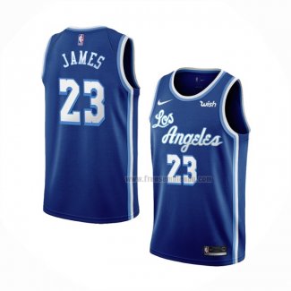 Maillot Los Angeles Lakers LeBron James NO 23 Classic 2019-20 Bleu