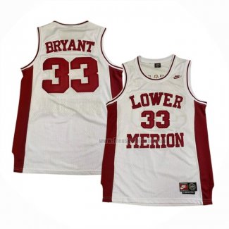 Maillot Lower Merion Kobe Bryant NO 33 Blanc