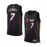 Maillot Miami Heat Kyle Lowry NO 7 Ville 2021-22 Noir