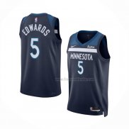 Maillot Minnesota Timberwolves Anthony Edwards NO 5 Icon Bleu