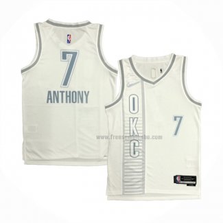 Maillot Oklahoma City Thunder Carmelo Anthony NO 7 Ville 2021-22 Blanc