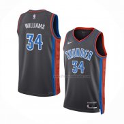 Maillot Oklahoma City Thunder Kenrich Williams NO 34 Ville 2022-23 Gris