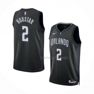 Maillot Orlando Magic Caleb Houstan NO 2 Ville 2022-23 Noir