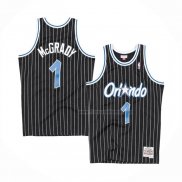 Maillot Orlando Magic Tracy McGrady NO 1 Hardwood Classics Throwback Noir