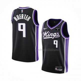 Maillot Sacramento Kings Kevin Huerter NO 9 Icon 2023-24 Noir