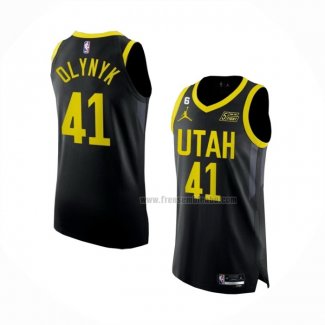 Maillot Utah Jazz Kelly Olynyk NO 41 Statement Authentique 2022-23 Noir